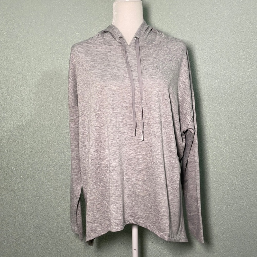 Ady P Gray Active Hoodie Top